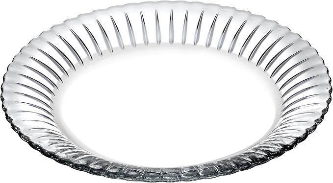Hermia Juego de Platos de Vidrio Transparente Elegante para Mesa, 6 Piezas, 16 x 16 x 2 cm, Apto para Lavavajillas